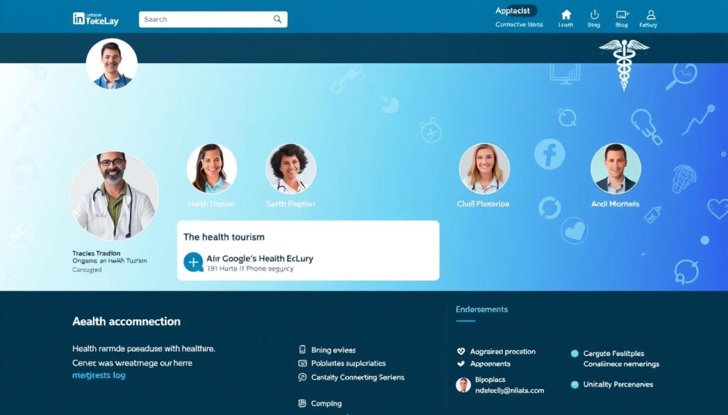 LinkedIn profili sağlık hizmetleri bağlantıları